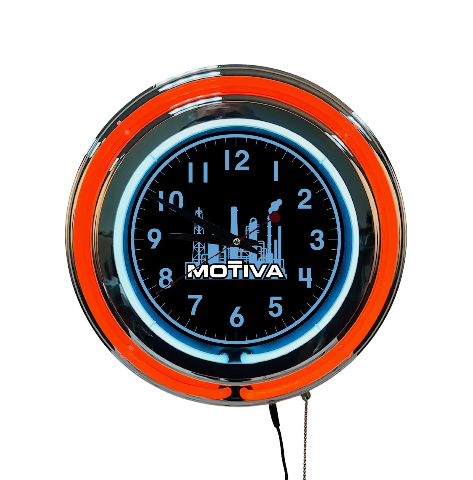 Neon Clock Motiva Orange