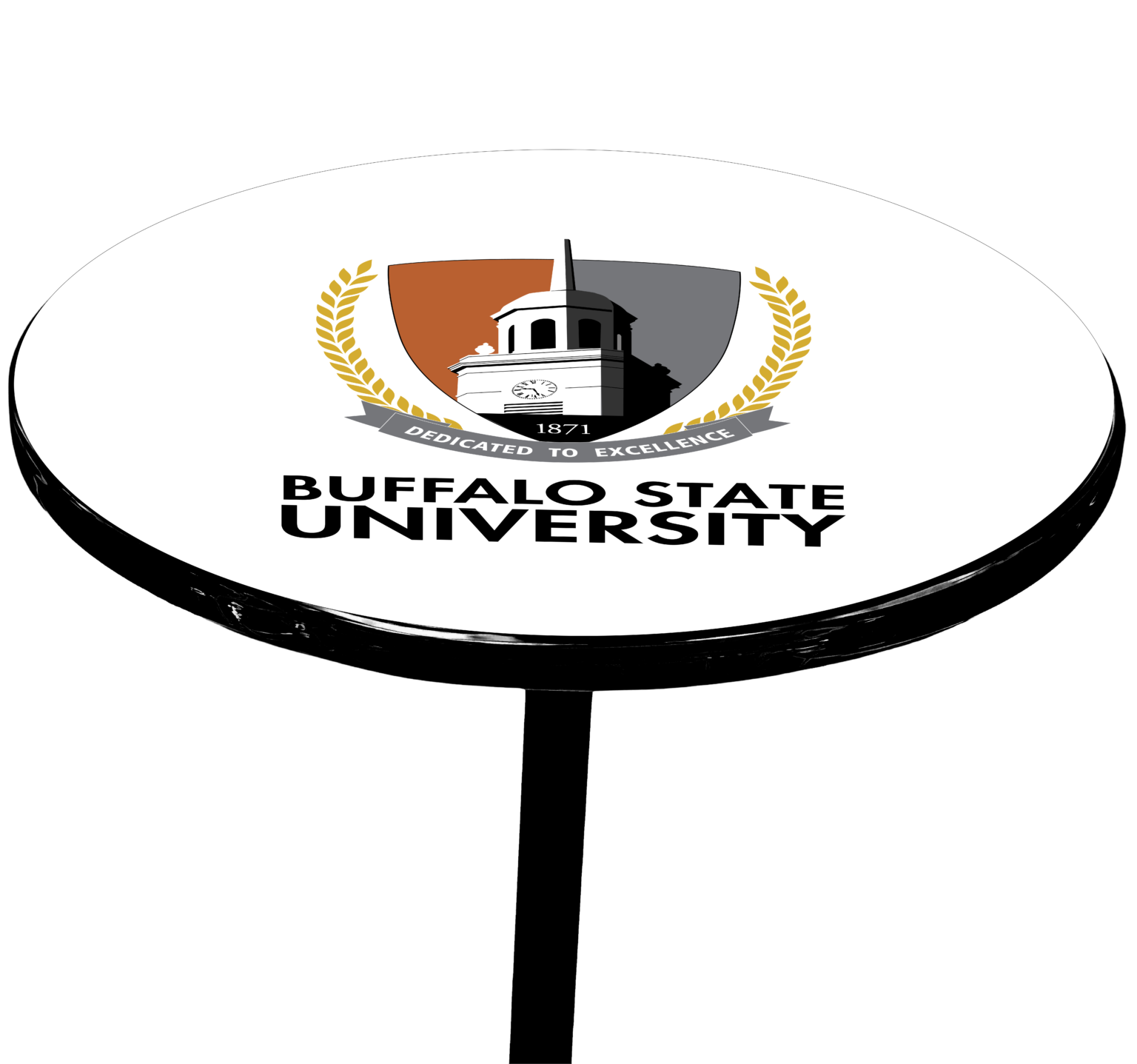 Buffalo State University Trimline Pub Top White Top View